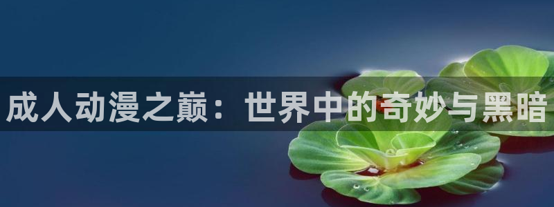 58动漫网热门动漫：成人动漫之巅：世界中的奇妙与黑暗