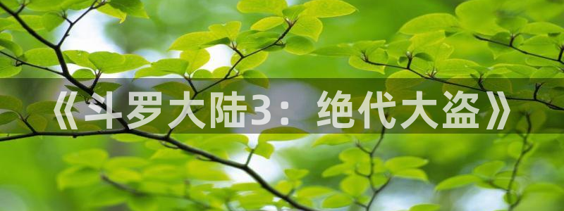 58动漫官网免费进入：《斗罗大陆3：绝代大盗》